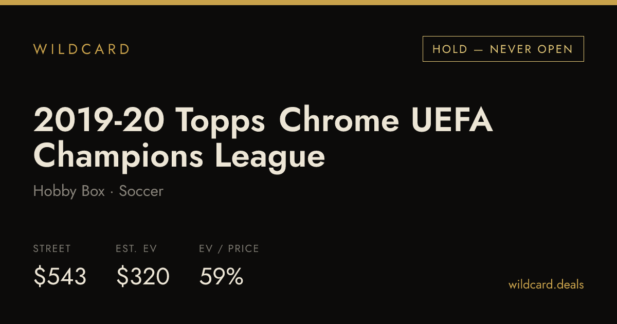 2019-20 Topps Chrome UEFA Champions League Hobby Box box
