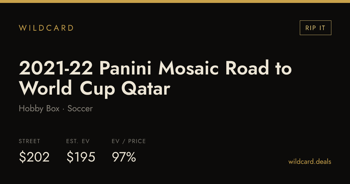2021-22 Panini Mosaic Road to World Cup Qatar Hobby Box box