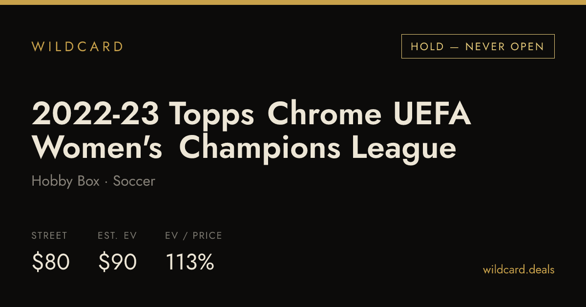 2022-23 Topps Chrome UEFA Women's Champions League Hobby Box box