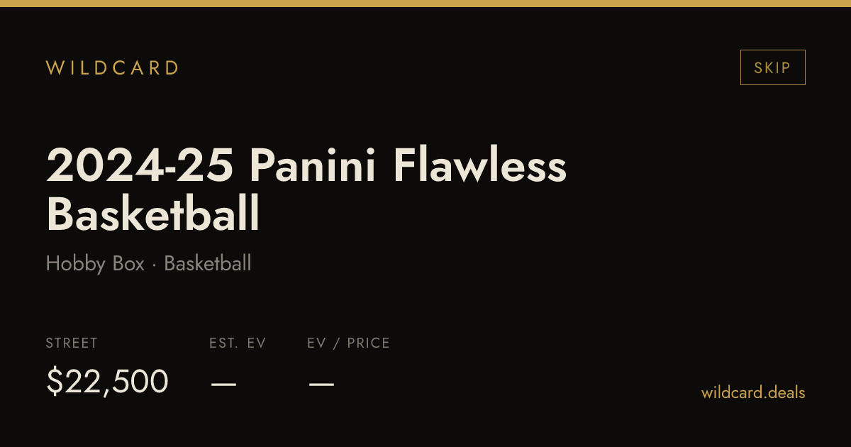 2024-25 Panini Flawless Basketball Hobby Box box