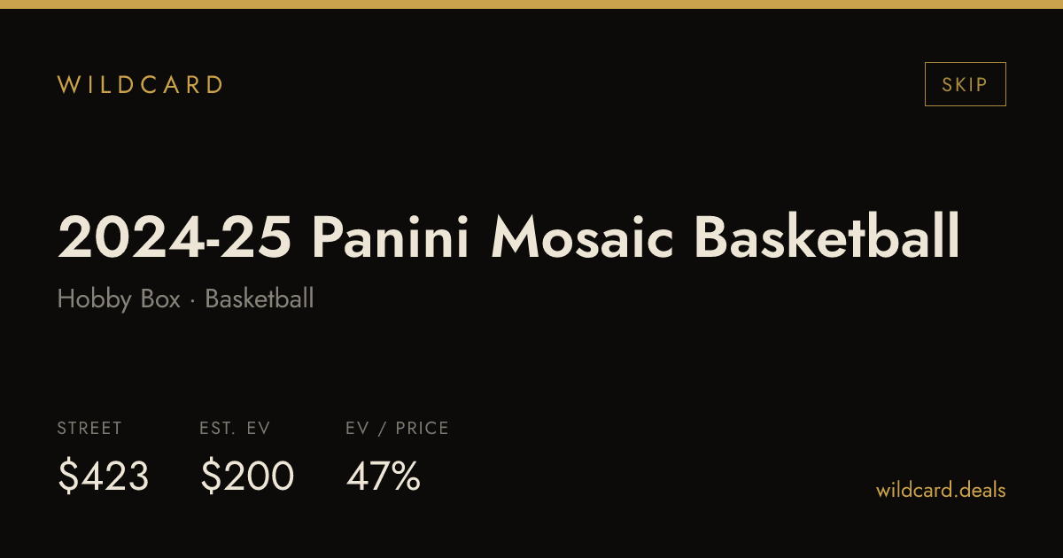 2024-25 Panini Mosaic Basketball Hobby Box box