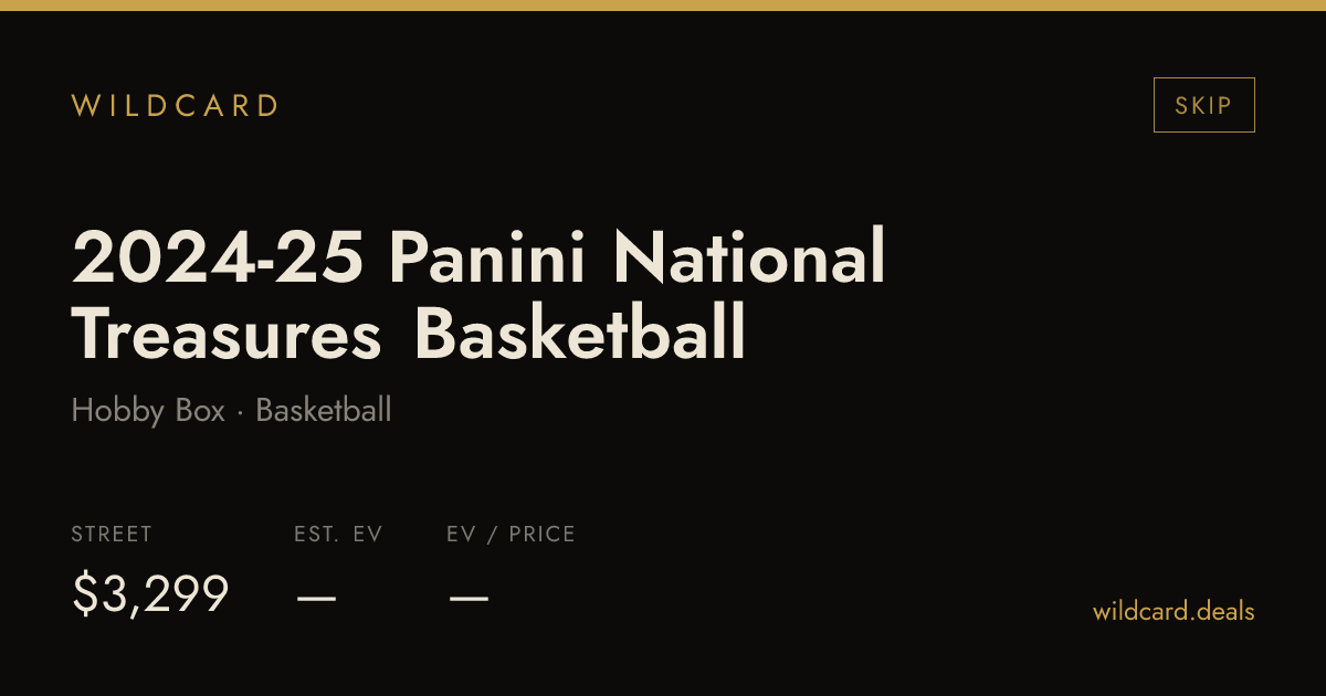 2024-25 Panini National Treasures Basketball Hobby Box box