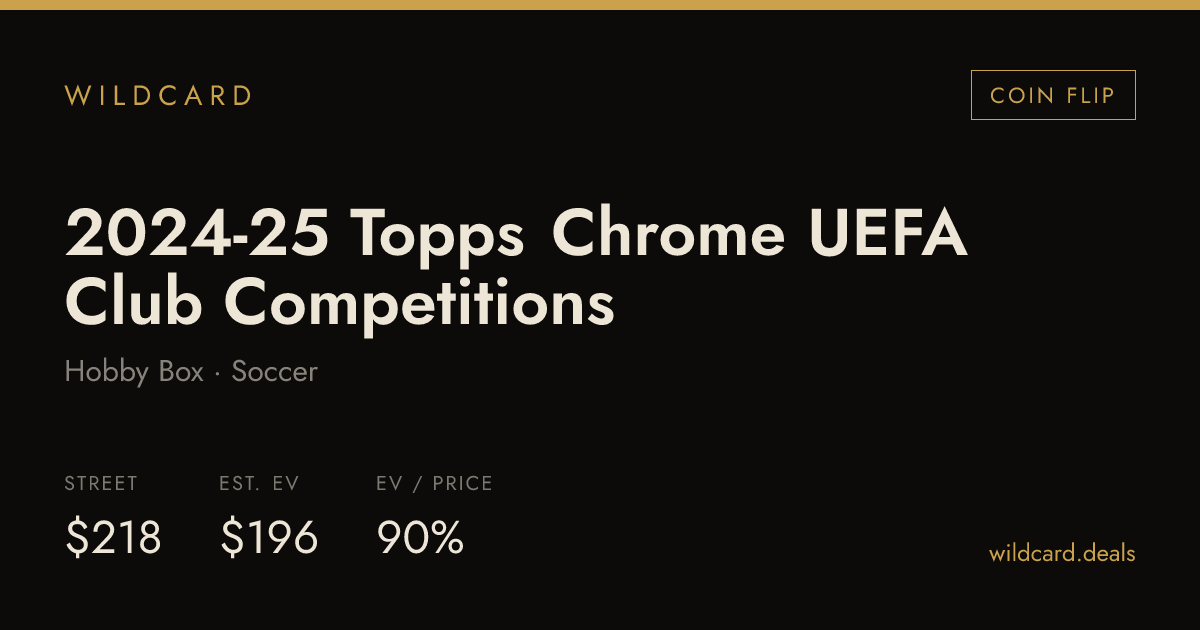 2024-25 Topps Chrome UEFA Club Competitions Hobby Box box