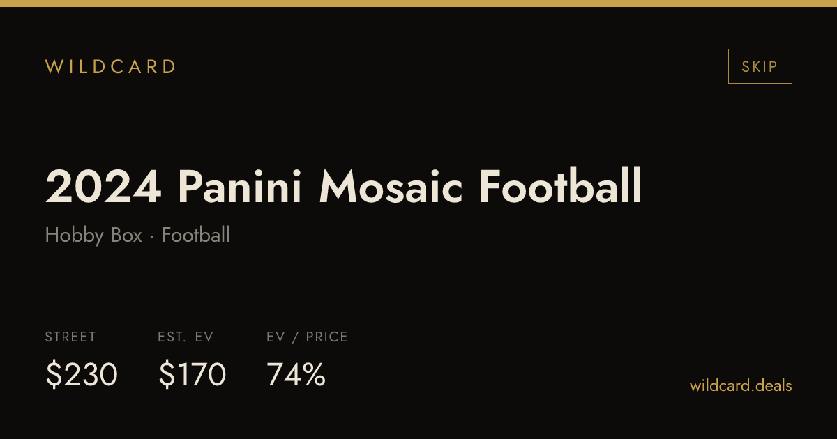 2024 Panini Mosaic Football Hobby Box box