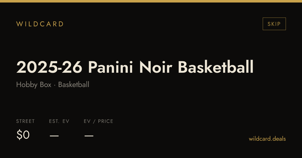 2025-26 Panini Noir Basketball Hobby Box box