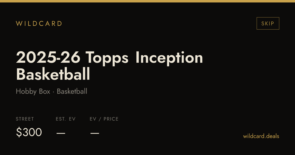 2025-26 Topps Inception Basketball Hobby Box box