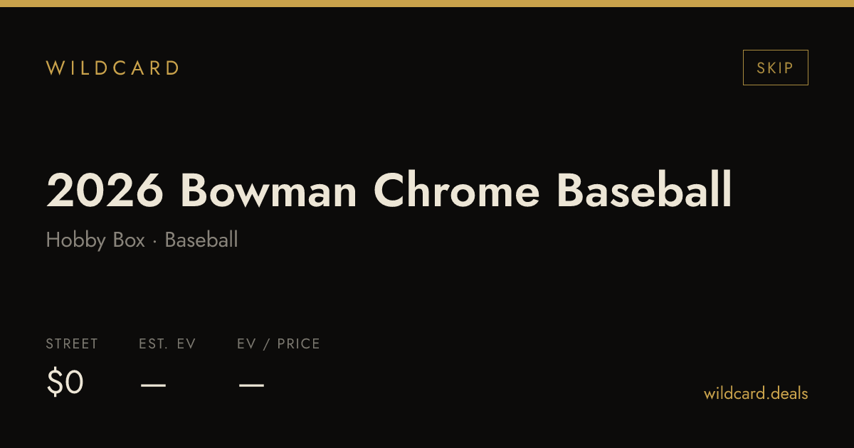 2026 Bowman Chrome Baseball Hobby Box box