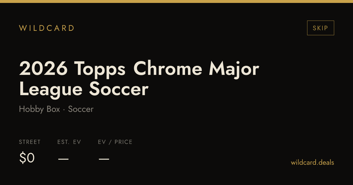 2026 Topps Chrome Major League Soccer Hobby Box box